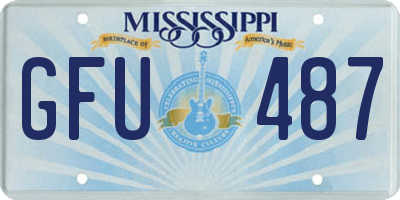 MS license plate GFU487