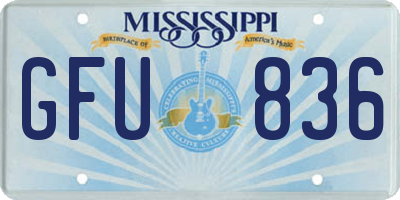 MS license plate GFU836