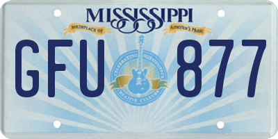 MS license plate GFU877