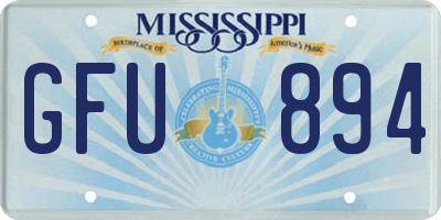 MS license plate GFU894