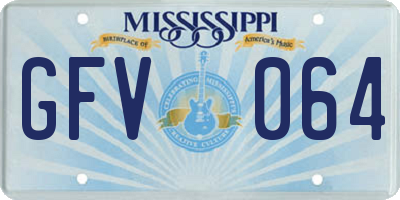 MS license plate GFV064