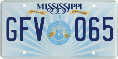 MS license plate GFV065