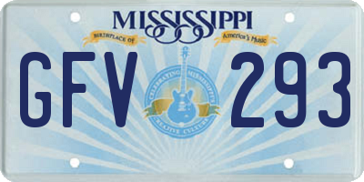 MS license plate GFV293