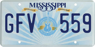 MS license plate GFV559