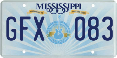 MS license plate GFX083