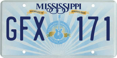 MS license plate GFX171