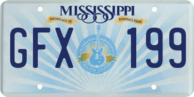 MS license plate GFX199