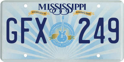 MS license plate GFX249
