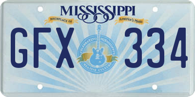 MS license plate GFX334