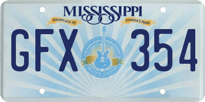 MS license plate GFX354
