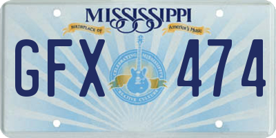 MS license plate GFX474