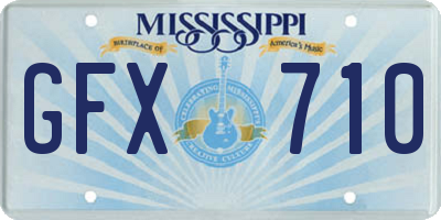 MS license plate GFX710