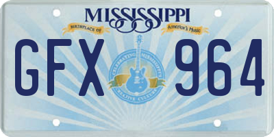 MS license plate GFX964