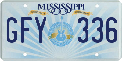 MS license plate GFY336