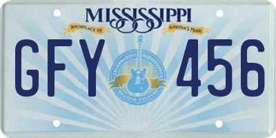 MS license plate GFY456