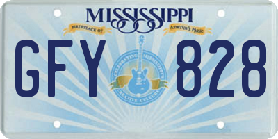 MS license plate GFY828