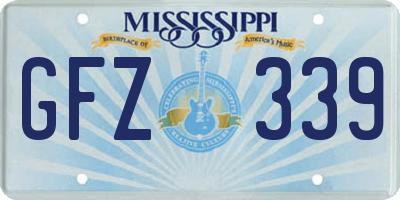 MS license plate GFZ339