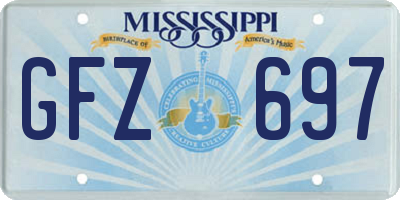 MS license plate GFZ697