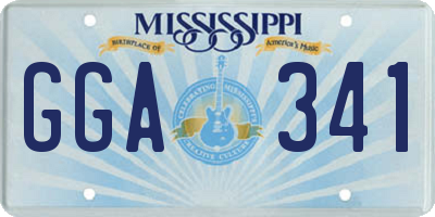 MS license plate GGA341