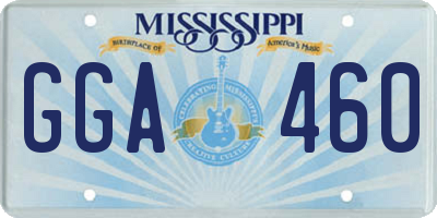 MS license plate GGA460