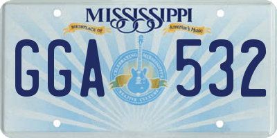 MS license plate GGA532