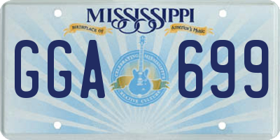 MS license plate GGA699