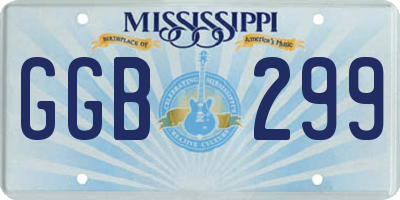 MS license plate GGB299