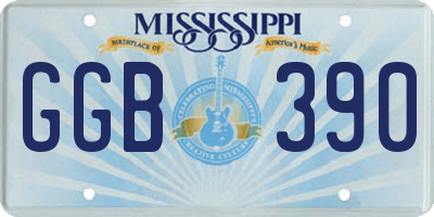 MS license plate GGB390