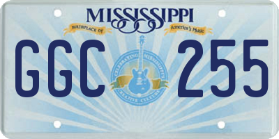 MS license plate GGC255