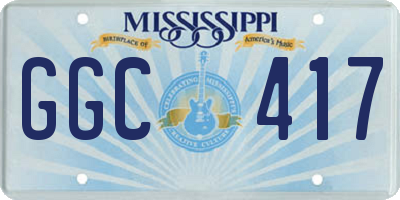 MS license plate GGC417