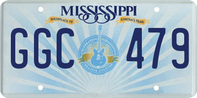 MS license plate GGC479