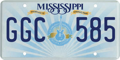 MS license plate GGC585