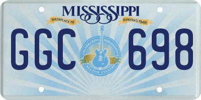 MS license plate GGC698