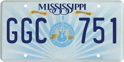 MS license plate GGC751