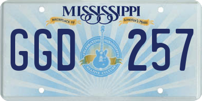 MS license plate GGD257
