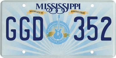 MS license plate GGD352