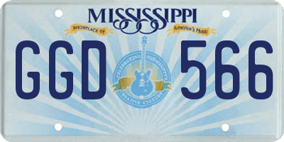 MS license plate GGD566