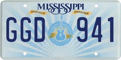 MS license plate GGD941