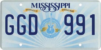 MS license plate GGD991