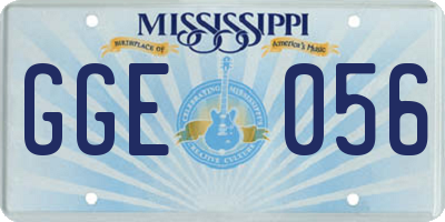 MS license plate GGE056