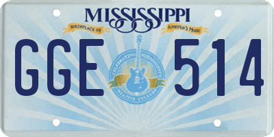 MS license plate GGE514