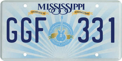 MS license plate GGF331