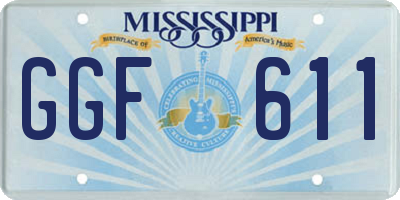 MS license plate GGF611