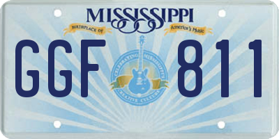 MS license plate GGF811