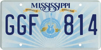 MS license plate GGF814