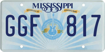 MS license plate GGF817