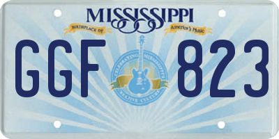 MS license plate GGF823