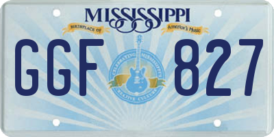 MS license plate GGF827