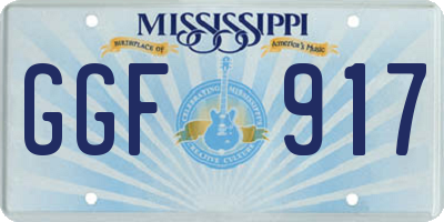 MS license plate GGF917