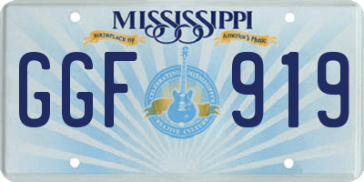 MS license plate GGF919